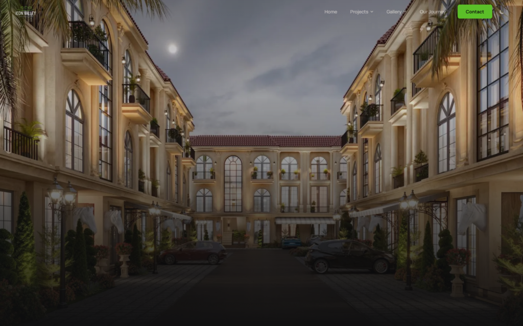 Icon Valley real estate website homepage redesigned by San Meridian